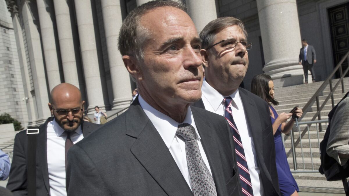 Rep. Chris Collins (R-N.Y.) was indicted this month on charges of insider trading. He was the first House member to endorse Trump; Hunter was No. 2.