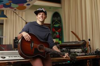 San Diego CA - May 31: Two-time Grammy Award-winning singer and songwriter Jason Mraz will release his latest album on June 23, shown here at his San Diego County studio on Wednesday, May 31, 2023. (K.C. Alfred / The San Diego Union-Tribune)
