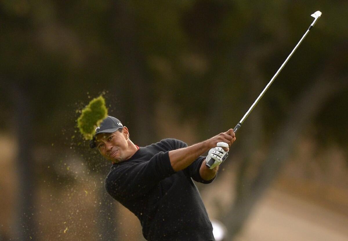 Tiger Woods plays in the final round of the Northwestern Mutual World Challenge golf tournament on Sunday. His half brother was arrested this week for allegedly making a bomb threat at a government building.