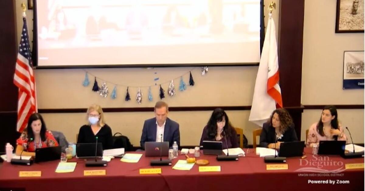 The SDUHSD board met on Oct 13.