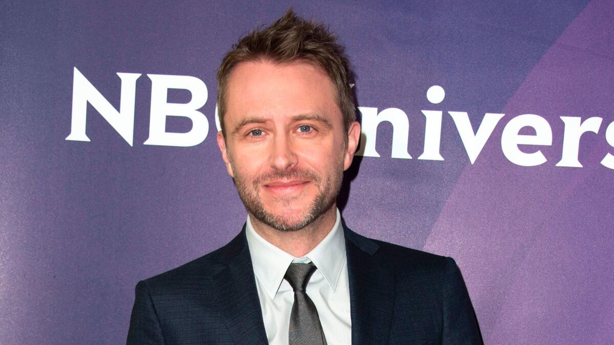 Host-executive producer Chris Hardwick arrives at the NBC Universal Summer Press Day at the Beverly Hilton on March 20 in Beverly Hills.