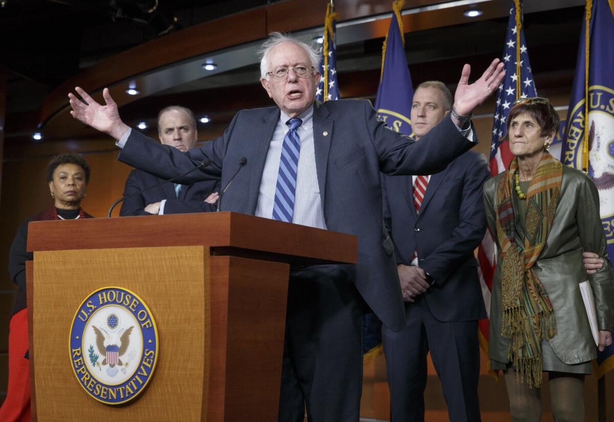 Sen. Bernie Sanders (I-Vt.) joins House Democrats in stating their disagreement and disappointment with President Obama's State of the Union request for fast track trade authority.
