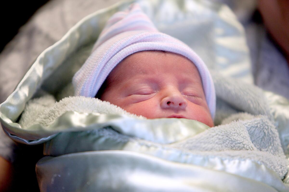 One-day-old Samuel Joel Pallares was born on Leap Day Monday, Feb. 29, at Glendale Adventist Medical Center. His parents are Gloria Sosa-Pallares and Dominic Pallares.