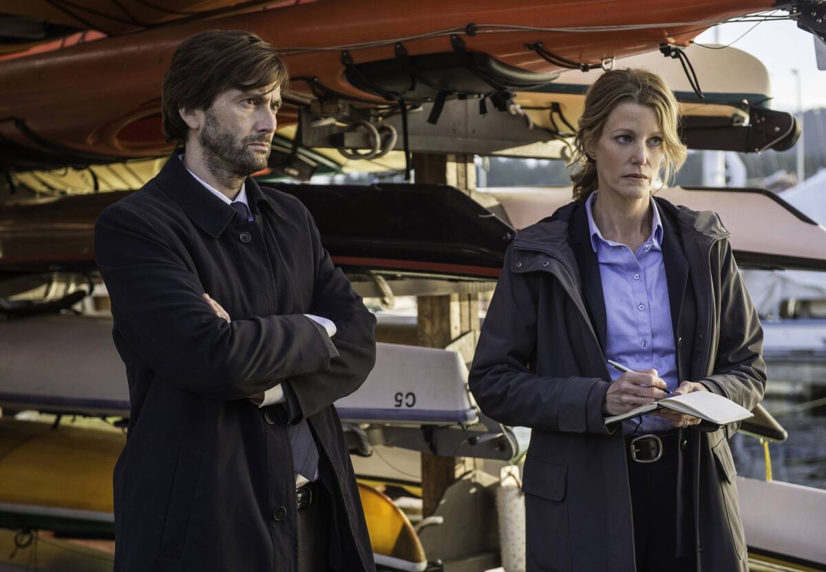 As TV continues sifting through the import airwaves for safe programming bets, it's no surprise the BBC's excellent "Broadchurch" was considered ripe for a U.S. remake. But as much as the revamped version benefits from "Breaking Bad's" Anna Gunn and an Americanized David Tennant (who sourly led the original), this reboot feels empty, like the layer of network gloss turned a story rooted in a sense of place into something nondescript.