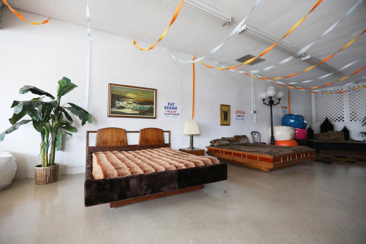 Production designer Florencia Martin created this waterbed store for Paul Thomas Anderson's film "Licorice Pizza"