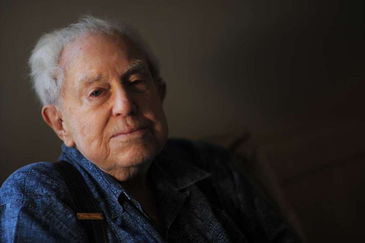 Composer Elliott Carter, shown at his New York home in 2008.