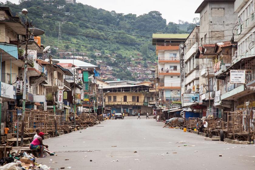 Few people were seen on the streets during a three-day curfew imposed in Sierra Leone in a bid to halt the spread of Ebola.