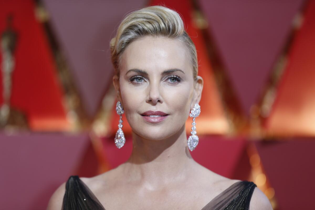 Charlize Theron during the arrivals at the 89th Academy Awards at the Dolby Theatre at Hollywood & Highland Center in Hollywood. (Allen J. Schaben / Los Angeles Times)