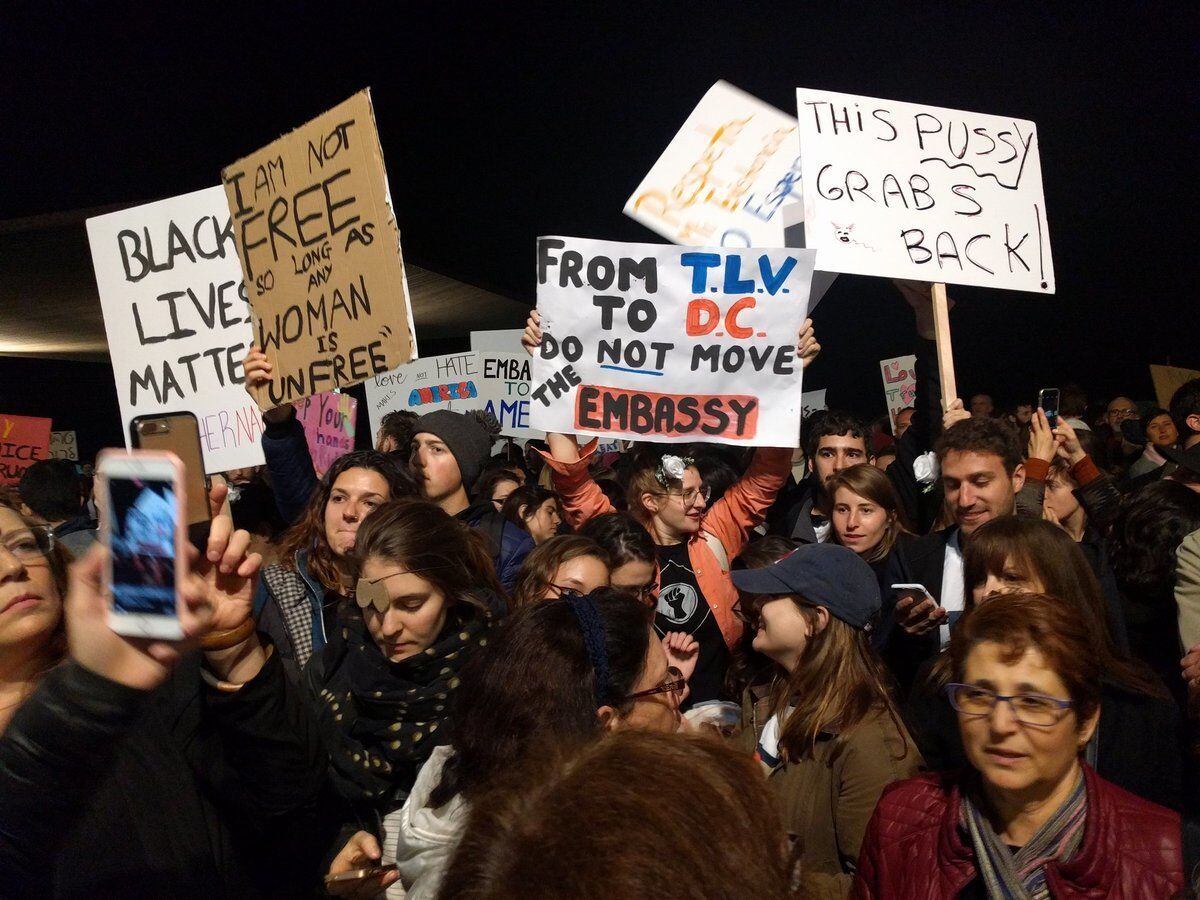 Protesters in Tel Aviv, Israel