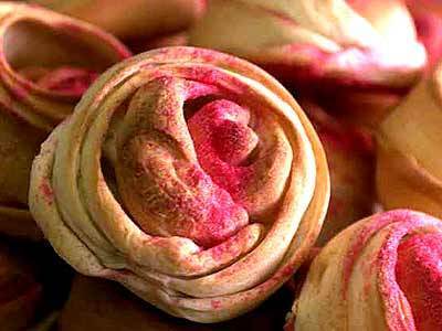 A rose-shaped pan dulce at El Gallo Bakery.