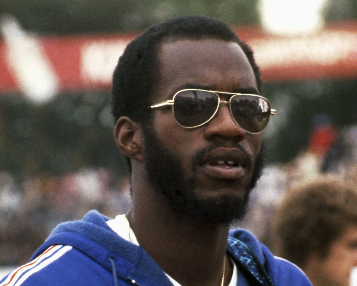 This 1979 file photo shows Edwin Moses, 400-meter gold Olympic medalist.