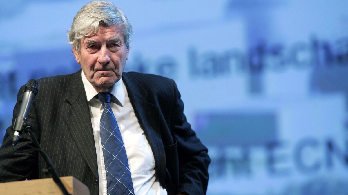 Former Dutch Prime Minister Ruud Lubbers speaks about nuclear energy at the Technical University in Delft, the Netherlands, in 2006.
