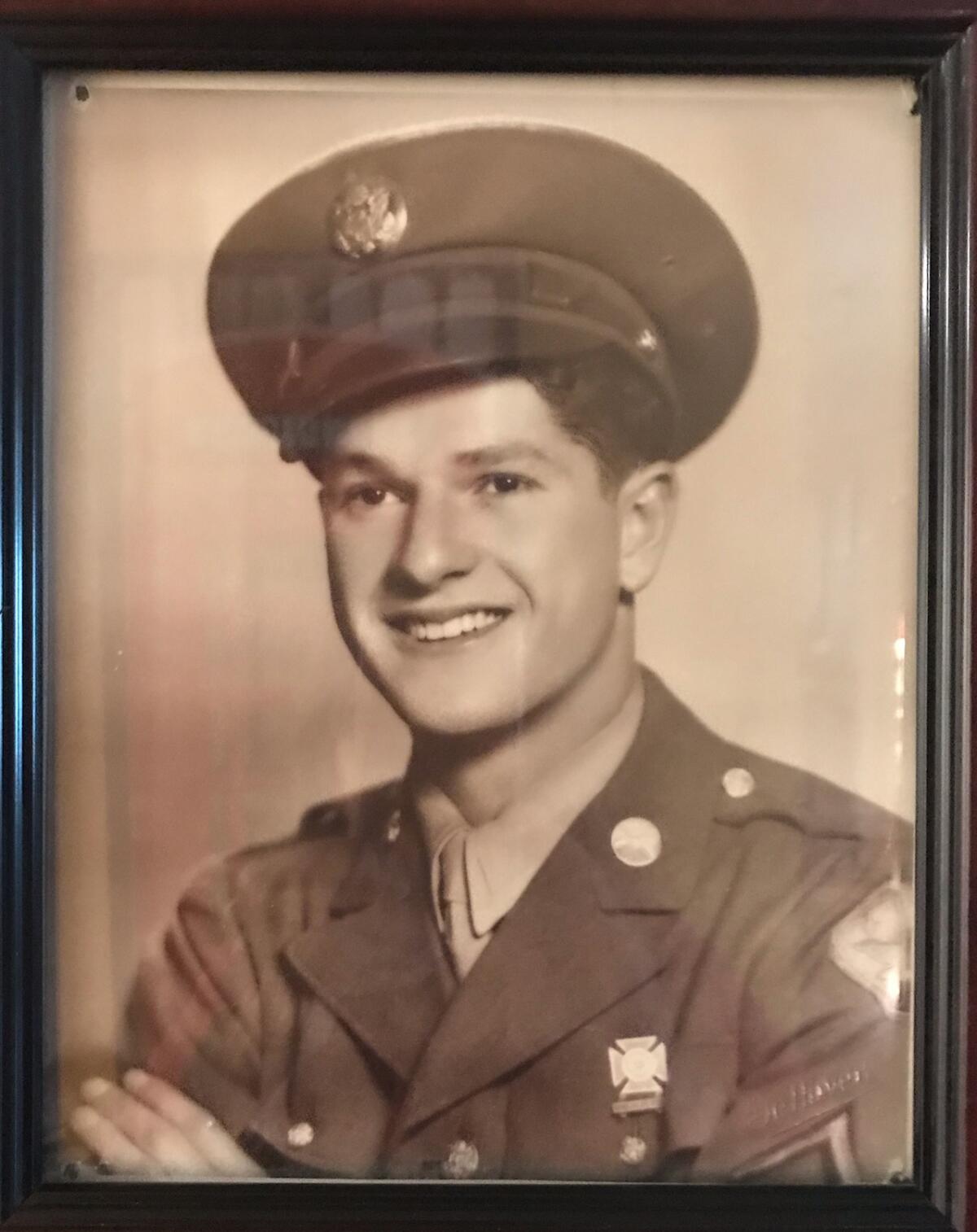 Bob Tauber, photographed at age 20 in his U.S. Army uniform, in 1944.