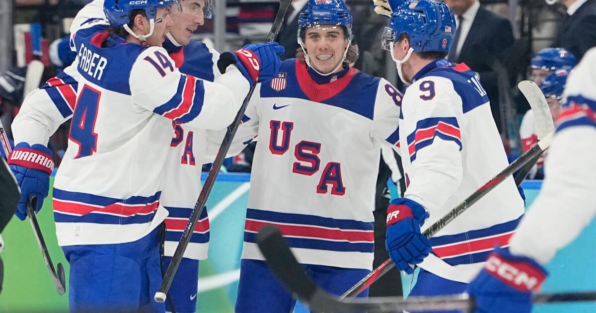 U.S. men rout Slovakia, will play Canada for hockey gold medal