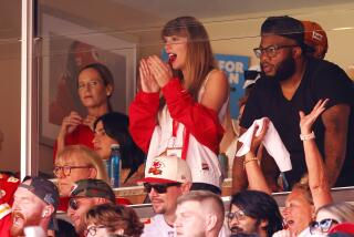 Taylor Swift is seen during a game between the Chicago Bears and the Kansas City Chiefs