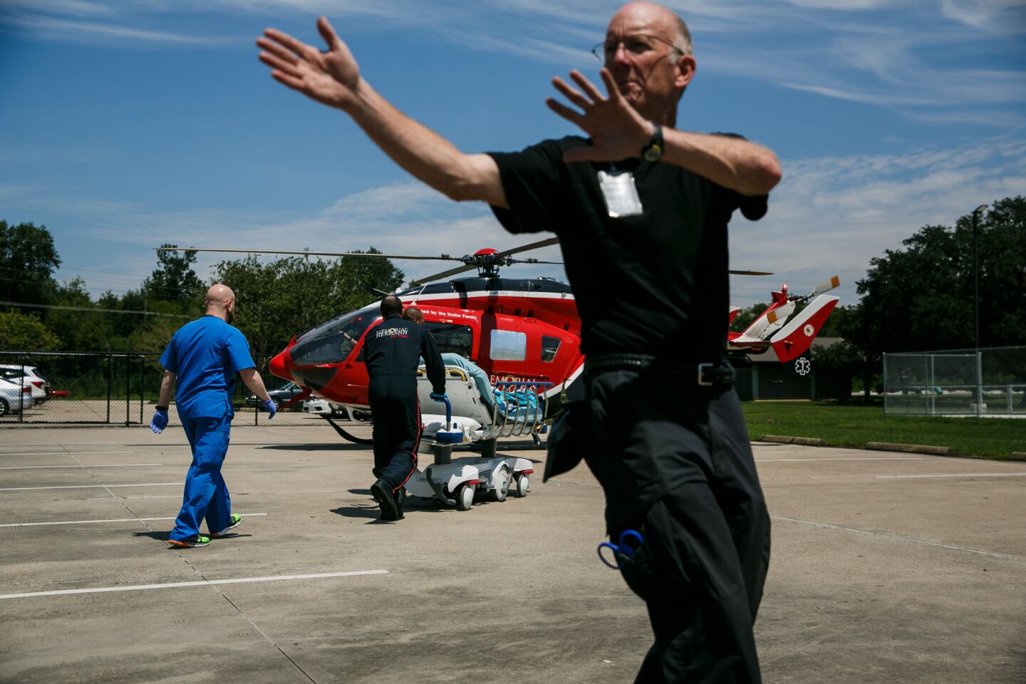 Patients are evacuated from Baptist Hospitals of Southeast Texas after the city of Beaumont lost its water supply.