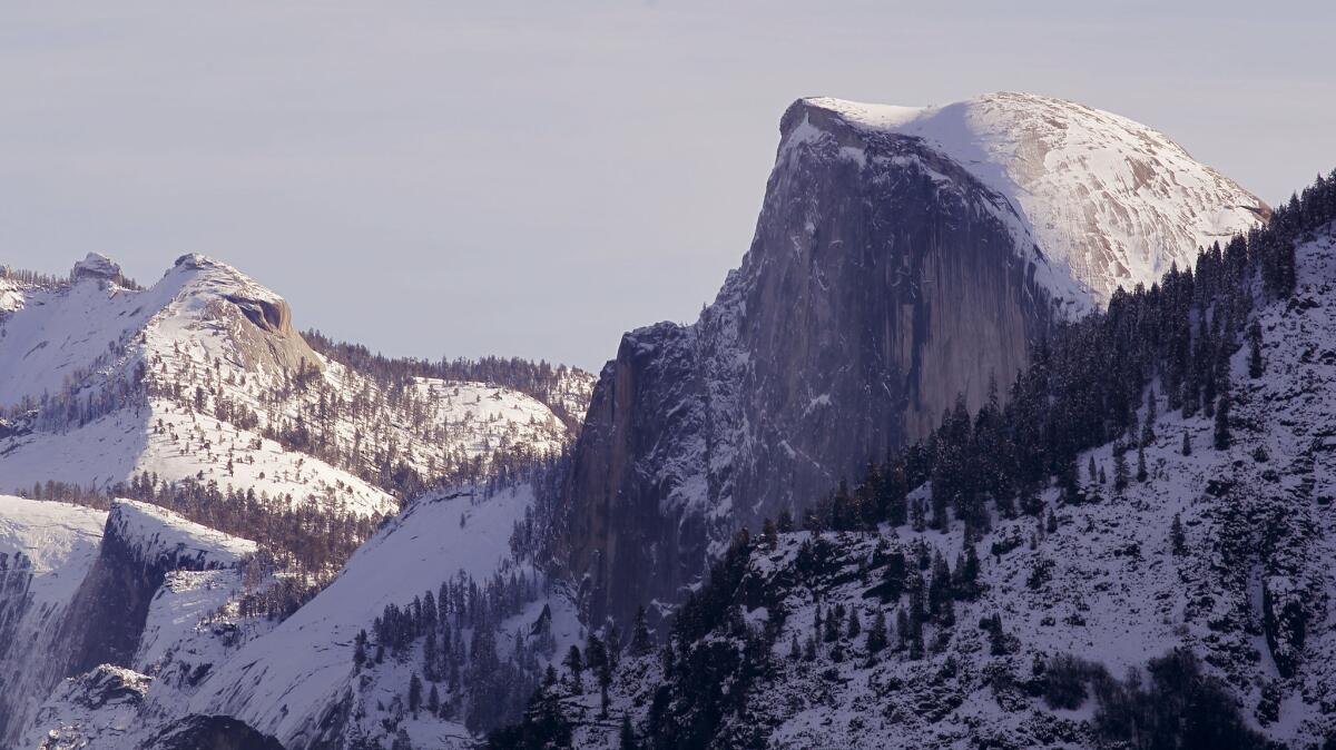 Half Dome after storms blanketed Yosemite National Park in snow on Dec. 18, 2014.