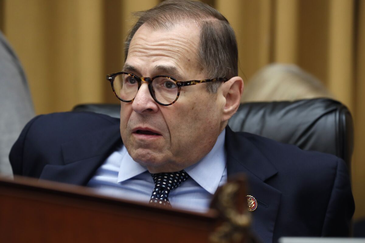 Rep. Jerrold Nadler (D-N.Y.), chair of the House Judiciary Committee, makes an opening statement during a hearing with Corey Lewandowski, former campaign manager for President Trump, on Sept. 17, 2019.