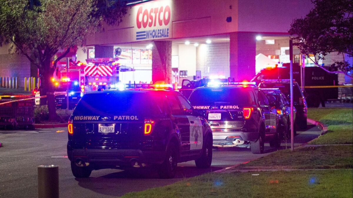 A shooting inside a Costco in Corona left one person dead and two others wounded.