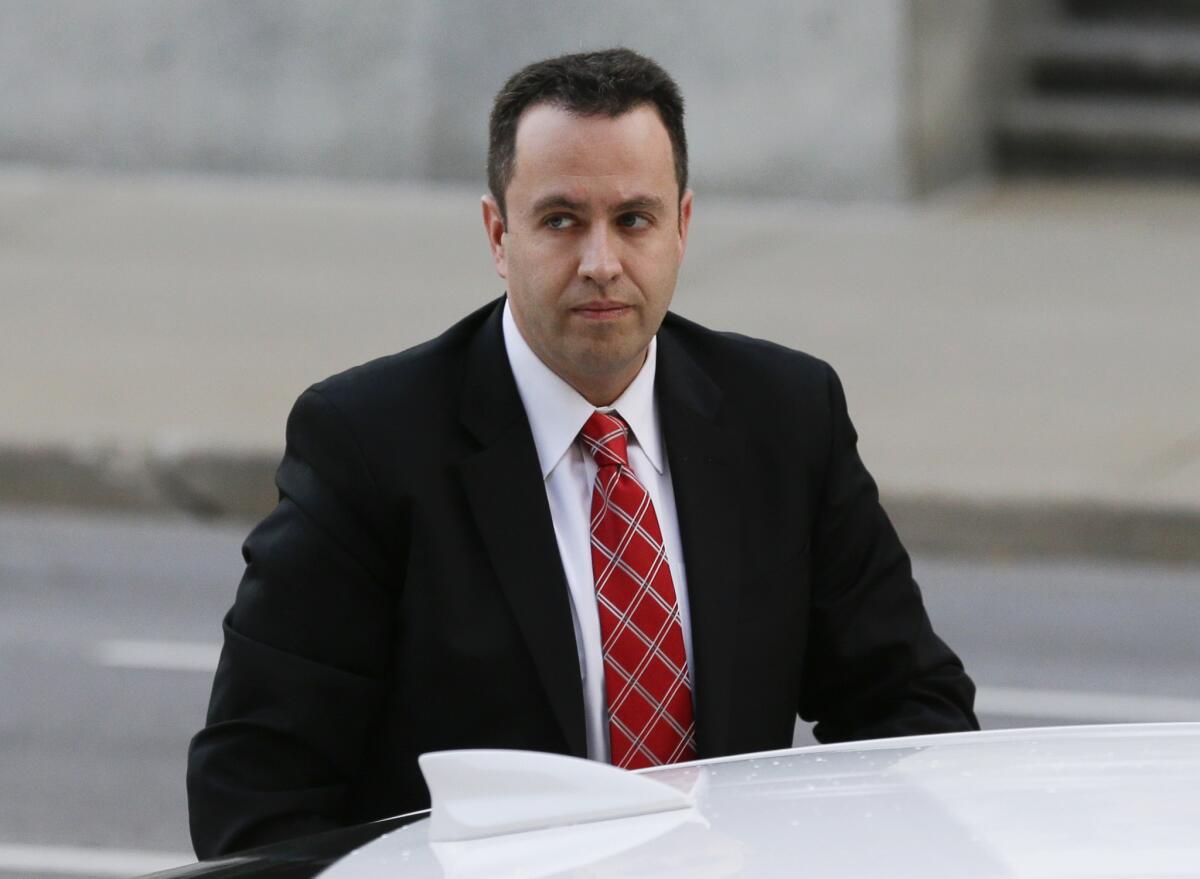 Jared Fogle arrives for sentencing at the federal courthouse in Indianapolis on Nov. 19.