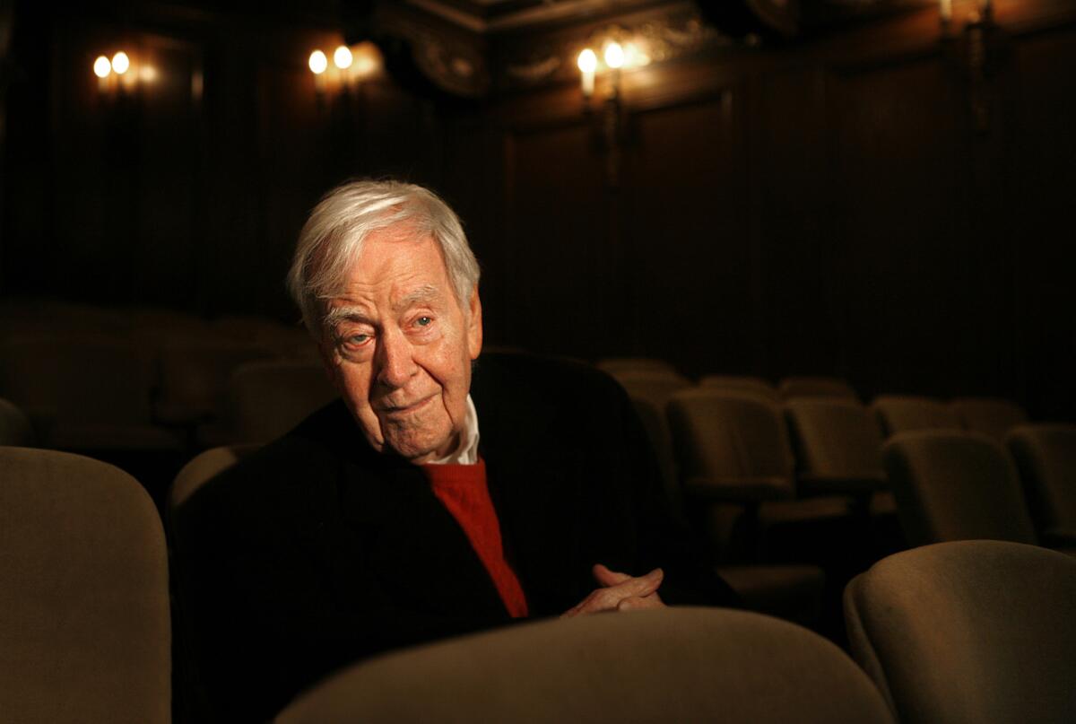 Horton Foote at the Booth Theater in New York, where his play "Dividing the Estate" was presented.