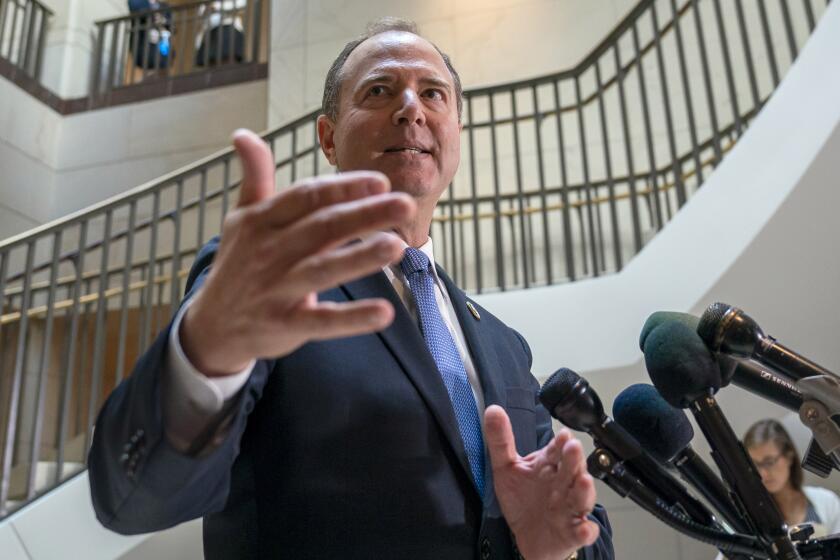 Rep. Adam Schiff (D-Burbank), the chairman of the House Intelligence Committee, said he was prepared to go to court to try to force the Trump administration to open up about the whistleblower complaint.