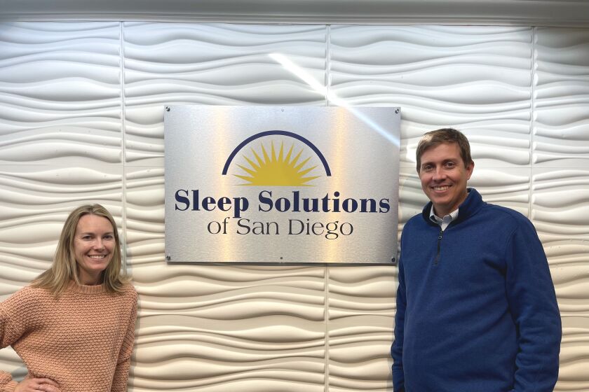 Melissa Brockett, left, and Dr. Jeff Brockett own and manage Sleep Solutions of San Diego.