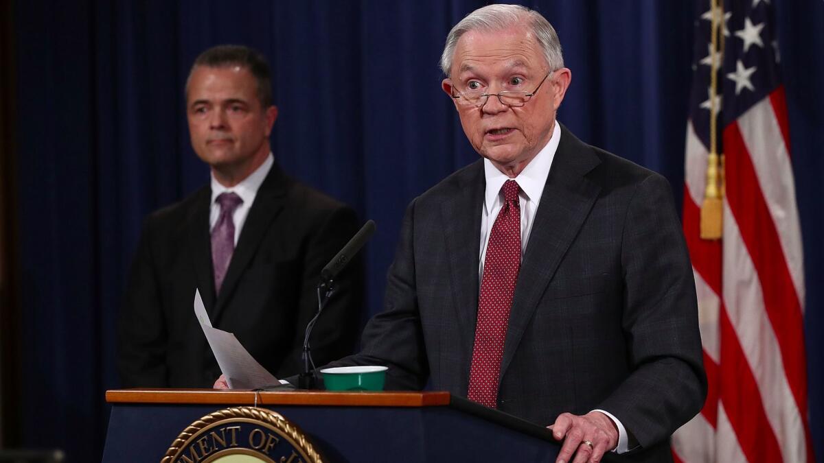 Atty. Gen. Jeff Sessions sent a letter to the Senate Judiciary committee Monday to clarify his testimony about his meetings with the Russian ambassador.