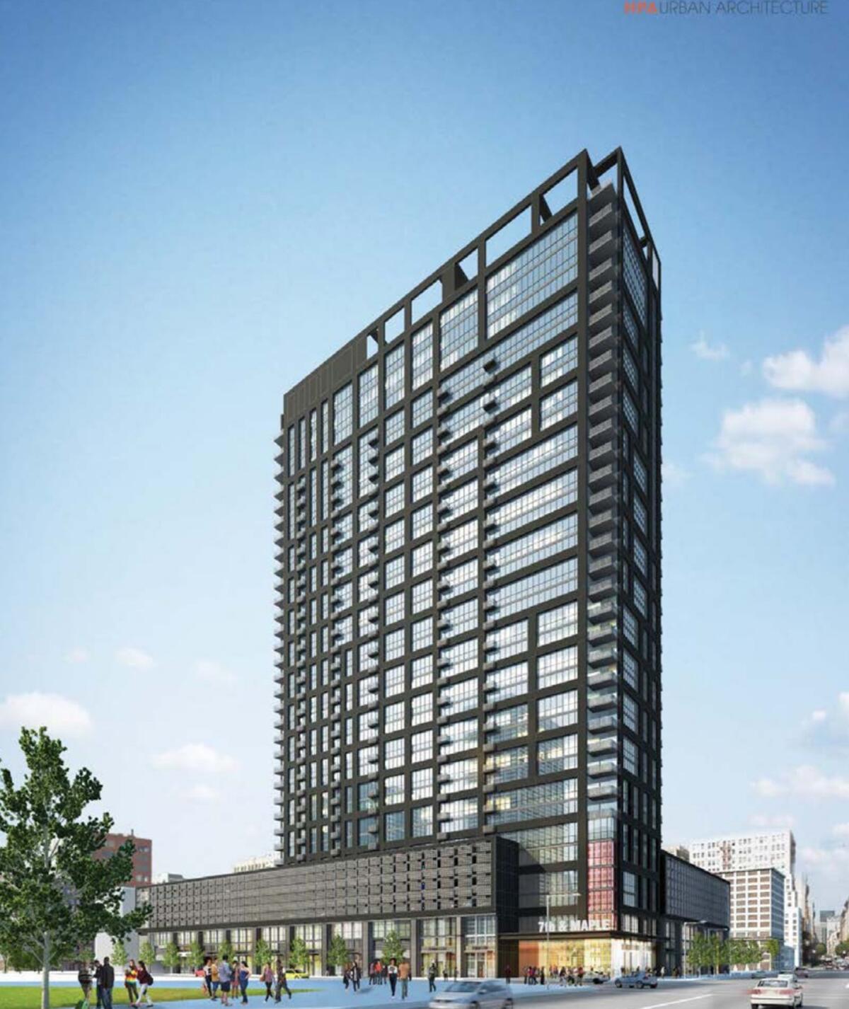 Architectural rendering of the proposed Fashion District Residences. (Humphreys & Partner)