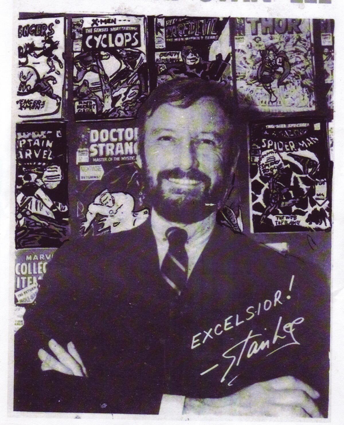 A promotional signed photo of Stan Lee