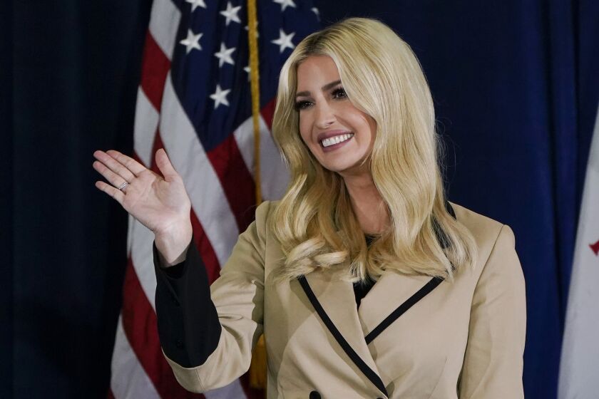FILE - Ivanka Trump, daughter and adviser to President Donald Trump, waves to supporters during a campaign event Nov. 2, 2020, at the Iowa State Fairgrounds, in Des Moines, Iowa. Ivanka Trump, who was among those closest to him during the insurrection at the Capitol, is set to testify Tuesday before the Jan. 6 committee, according to three people familiar with the situation who were granted anonymity to discuss it. (AP Photo/Charlie Neibergall, File)