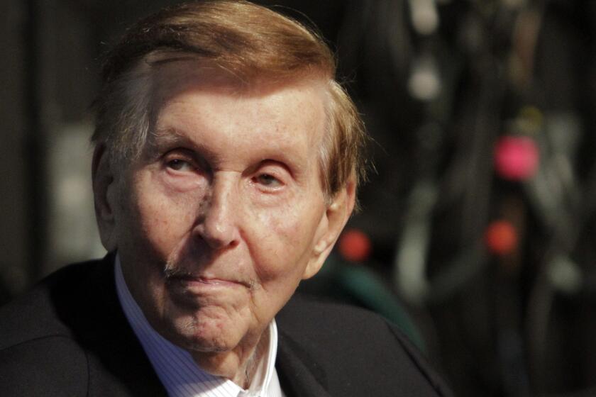 Sumner Redstone, above in 2013, during the dedication of the Sumner Redstone Production studios at USC.