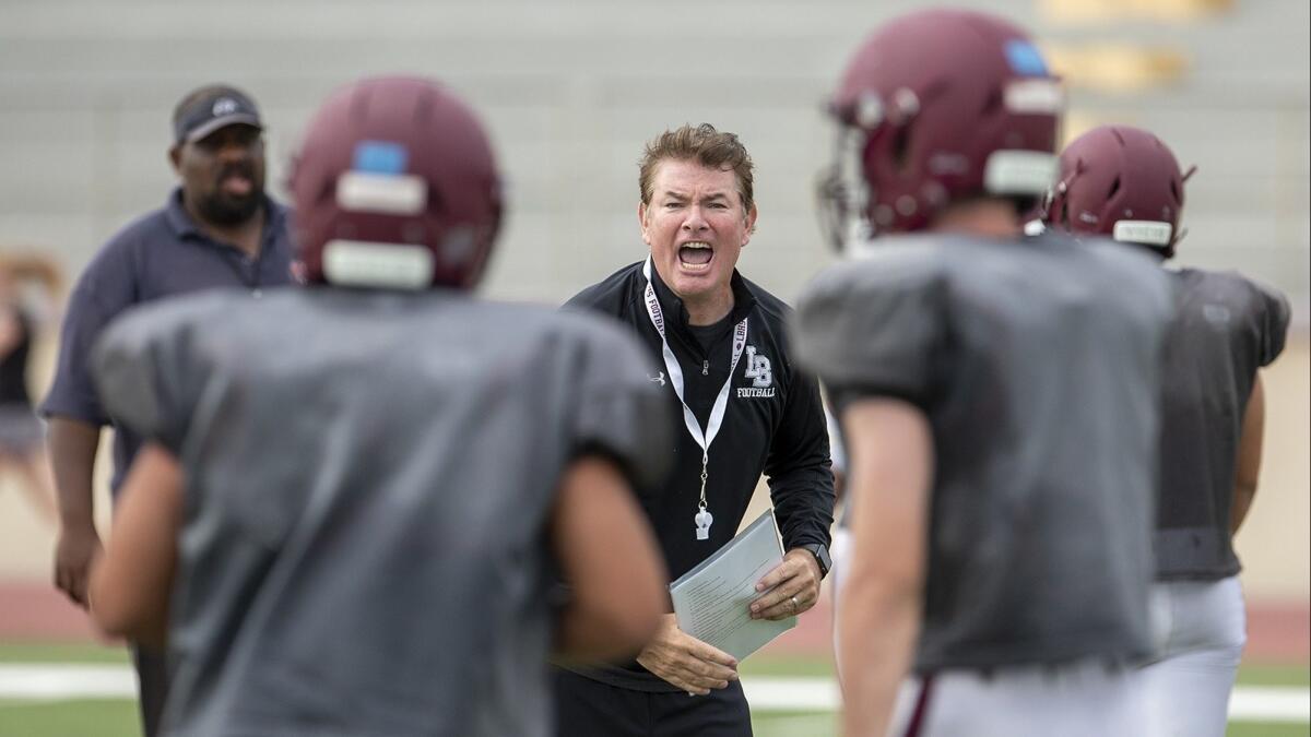 Coach John Shanahan is in his third season at the helm of Laguna Beach High's football team. He led the Breakers to the CIF Southern Section playoffs in each of his first two years.