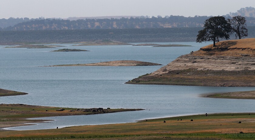 A 2014 view shows the Camanche Reservoir in Ione, Calif. A 17-year-old boy drowned Sunday in the lake.