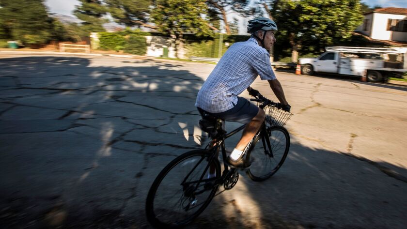Patrick Pascal, who was injured after the back wheel of his bicycle got trapped in a crack on Griffith Park Boulevard, sued the city over his crash and settled for $200,000.