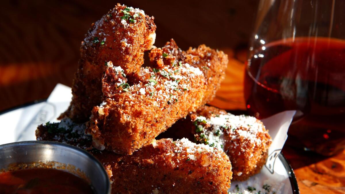 Smoked mozzarella sticks from Cosa Buona in Echo Park.