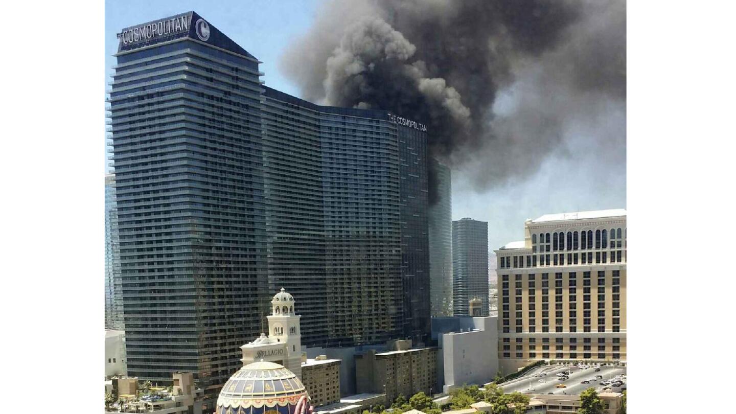 Hotel fire in Las Vegas