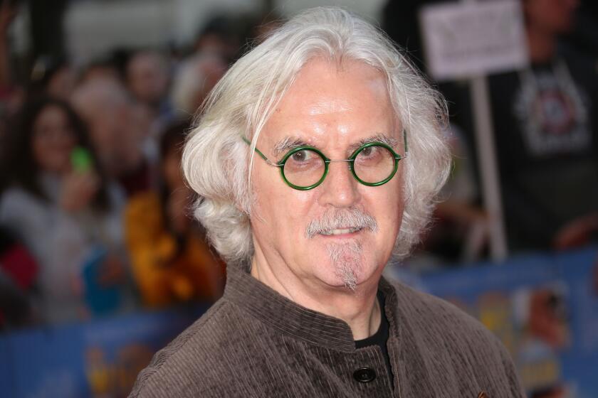 Comedian Billy Connolly arrives at the world premiere of 'What We Did on Our Holiday' in London on Sept. 22.