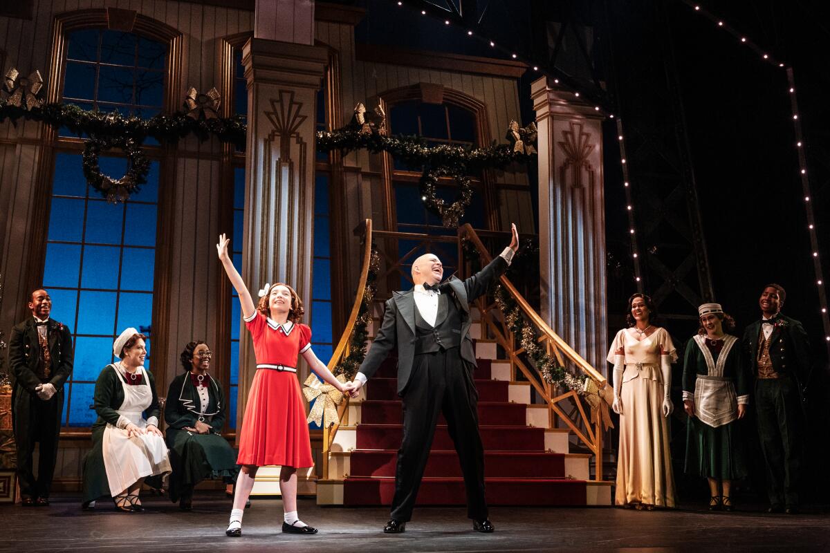 The national touring production of "Annie," playing Dec. 28- Jan. 1 at the San Diego Civic Theatre.