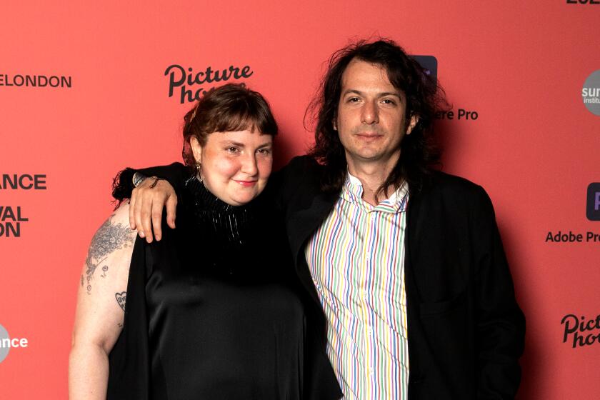 Lena Dunham and Luis Felber attend the "Zola" special screening at Picturehouse Central on August 01, 2021 in London.