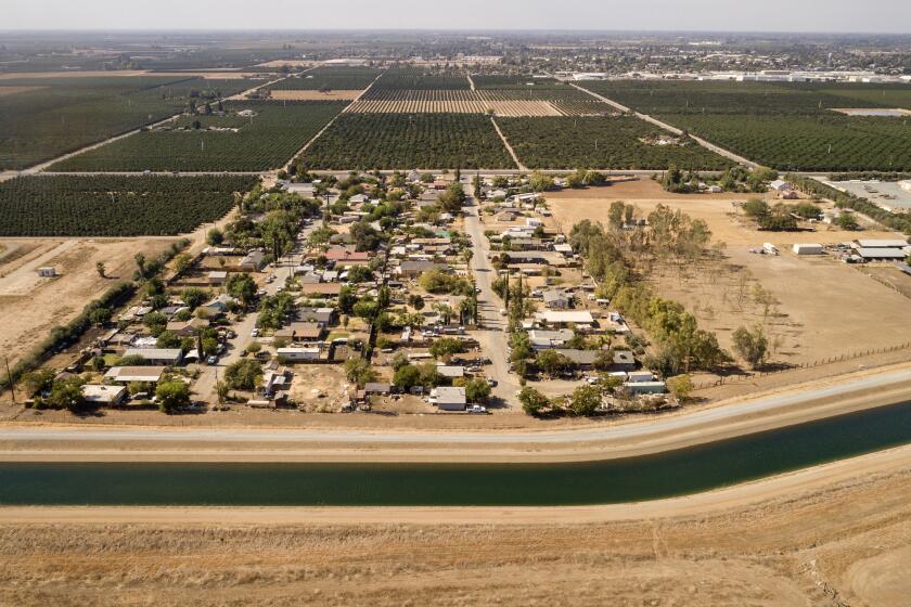 The Friant-Kern Canal passes to the east of Tooleville ironically bypassing a town without drinking water.