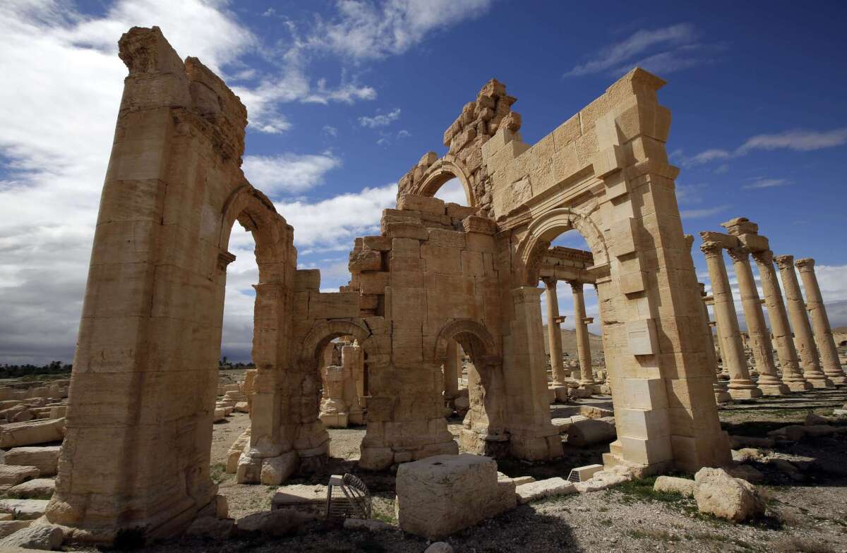 The courtyard sanctuary of Baalshamin, a 2,000-year-old temple in Palmyra, Syria, on March 14, 2014.