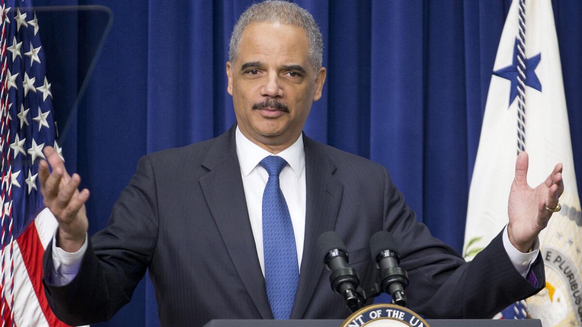 Holder said that "these numbers show that a dramatic shift is underway in the mind-set of prosecutors handling nonviolent drug offenses."