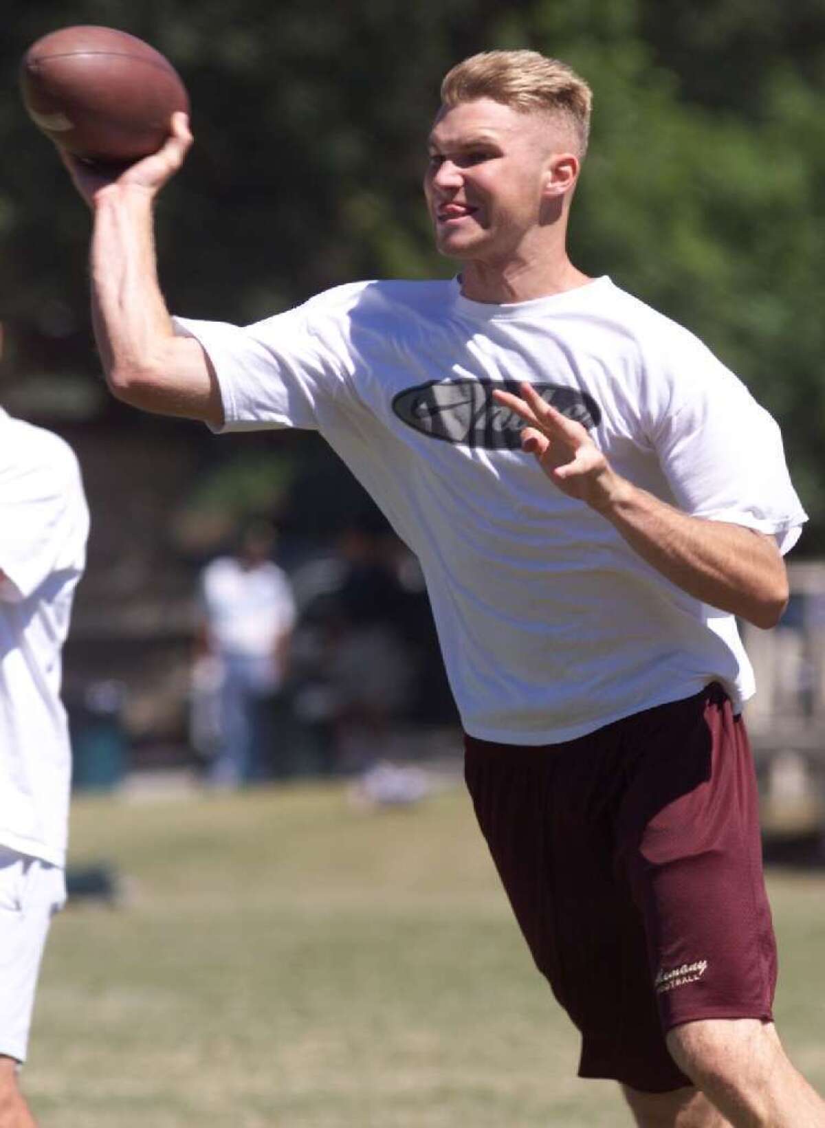 Calabasas Coach Casey Clausen during his Alemany days in the late 1990s when he was the quarterback.