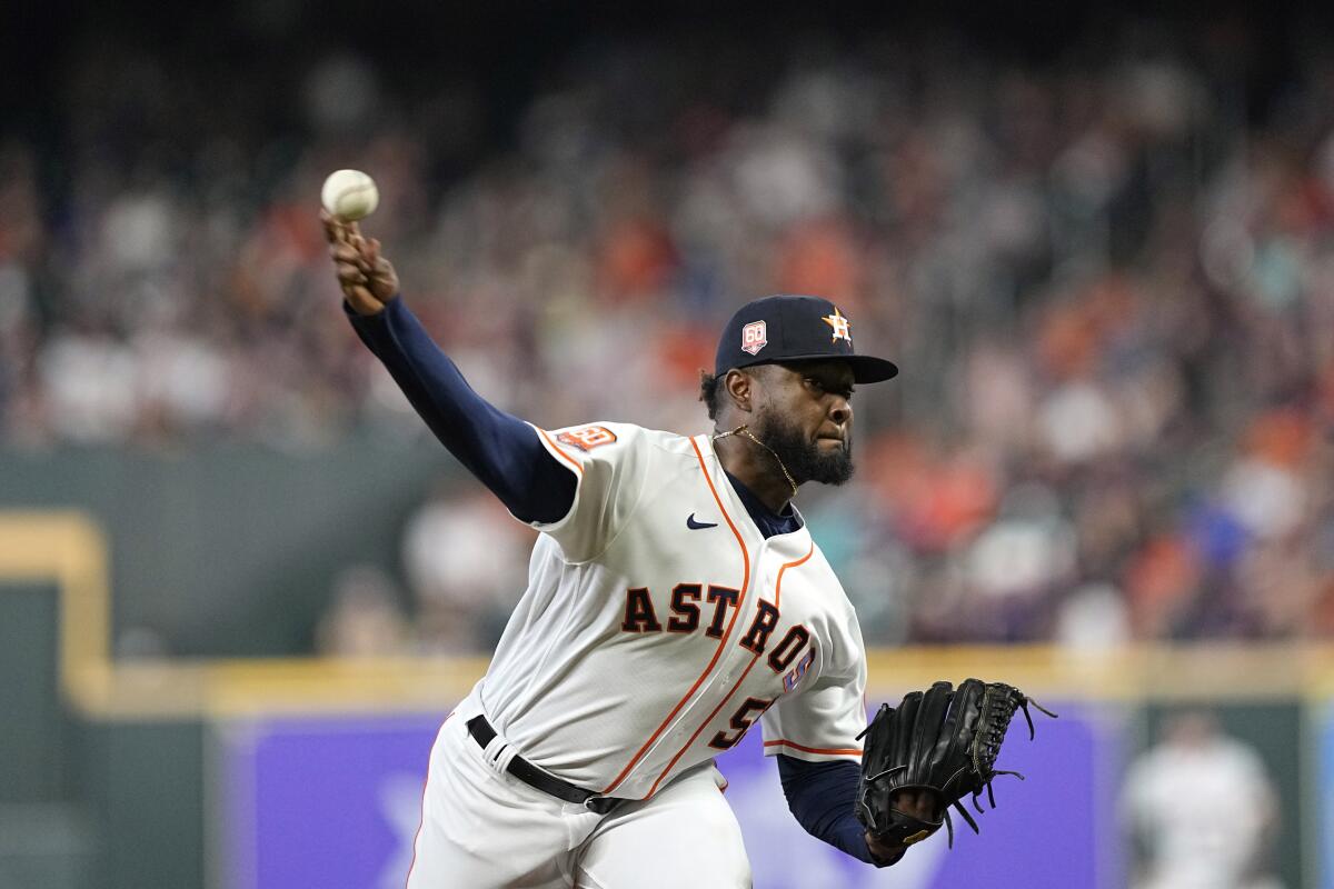 Astros' Cristian Javier pitches six scoreless innings