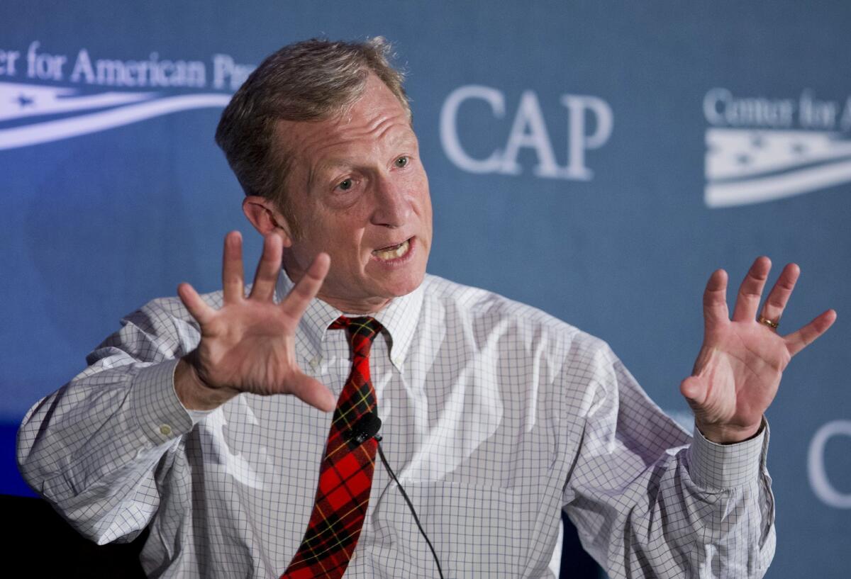 Philanthropist and environmentalist Tom Steyer is among those Californians headed for the global climate summit in Paris.