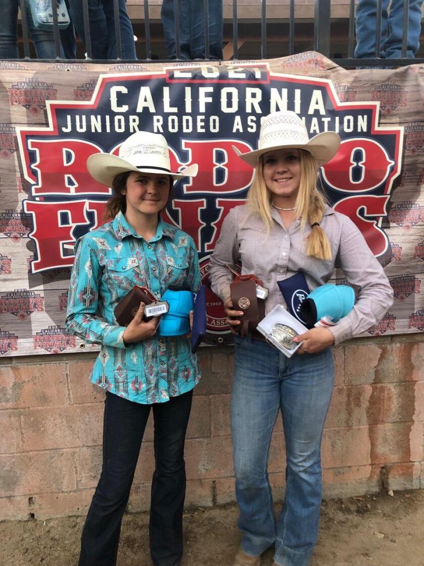 Ramona sisters Kendra and Madi Deskovick were winners in the California Junior Rodeo Association finals on Nov. 26-28.