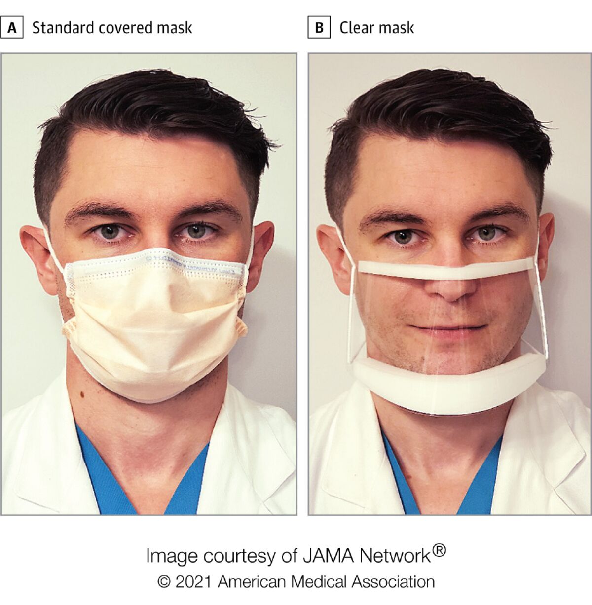alkove Korrekt udkast Doctors and nurses' see-through masks put patients at ease - Los Angeles  Times