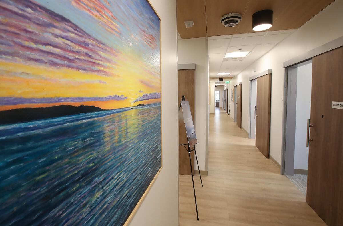 Artwork by a local artist is featured at the new City of Hope Seacliff location in Huntington Beach on Tuesday.
