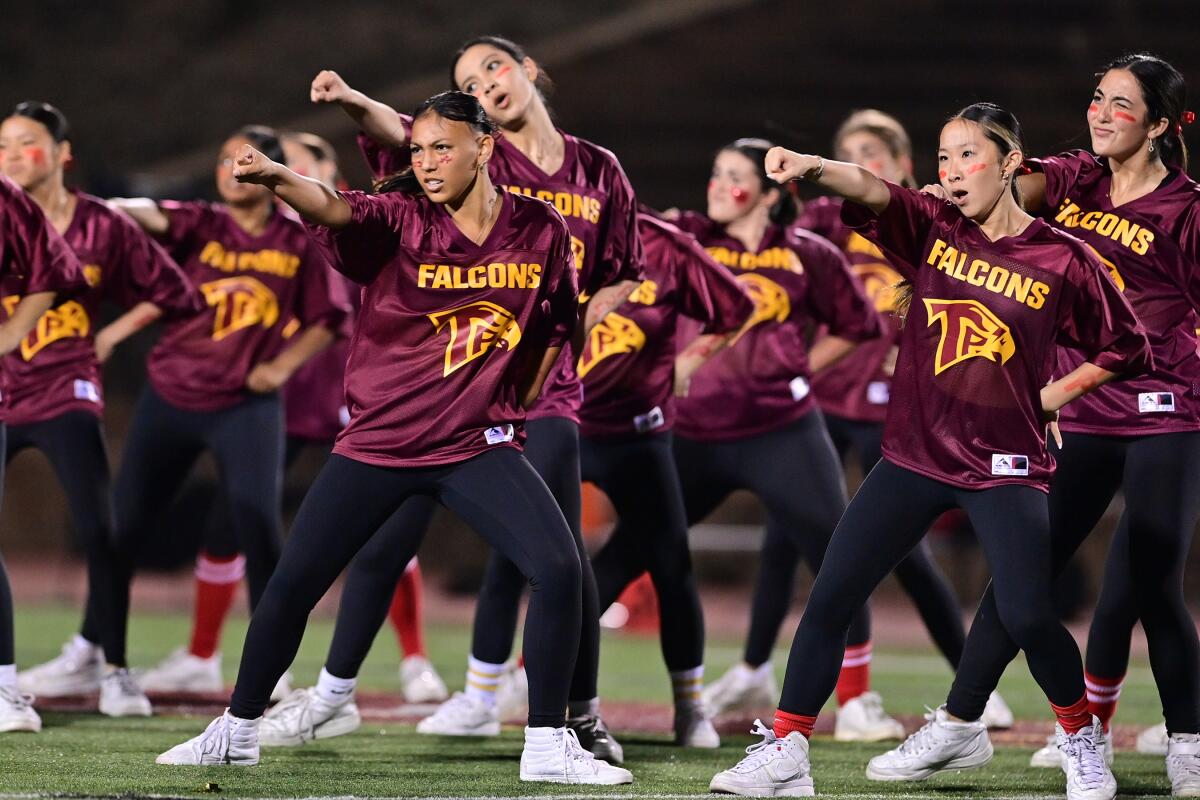 The Torrey Pines dance team in action.